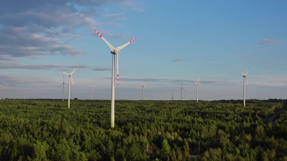 Wind Farm at Sunset