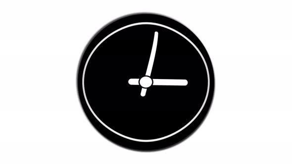 Time lapse clock animation. Clock hand speed rotation. Vd 915