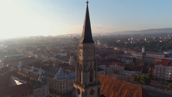 Aerial view of St. Michael Churchs tower