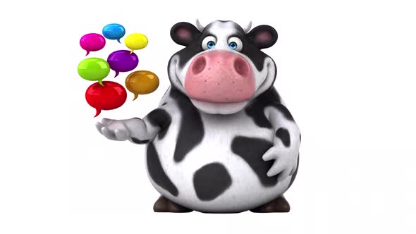 Fun cow - 3D Animation with alpha