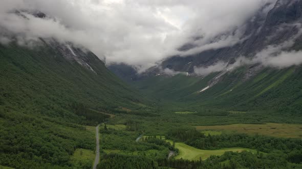 Aerial Footage Beautiful Nature Norway.