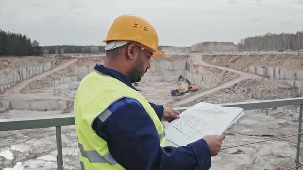 Quarry Worker Reading Blueprint