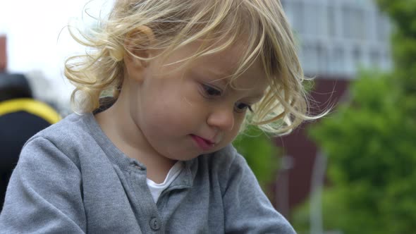 Infant Girl Filmed in Slow Motion