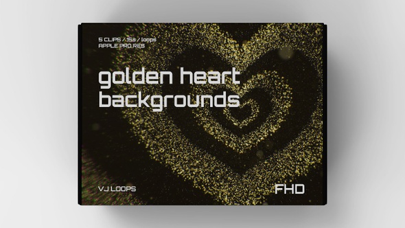 Golden Heart Backgrounds Pack