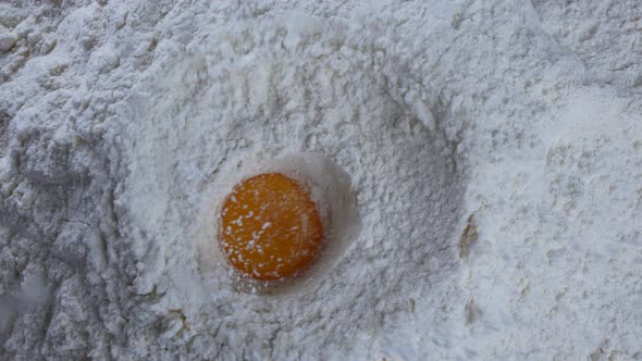 Egg Falls Into Flour 13