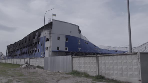 Consequences of the War in Ukraine  a Destroyed Logistics Hub in Bucha