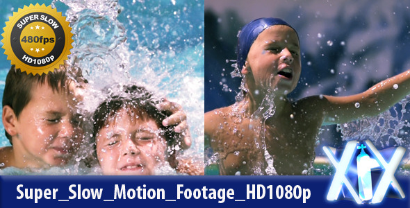 Boys Splashing In Pool