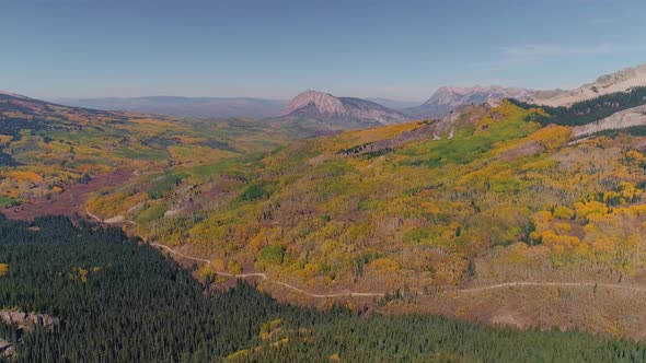 Aspens turning on Kebler Pass, Colorado