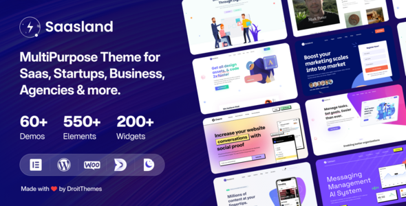 Saasland - Saas, Startup, Technology & IT Solutions WordPress Theme