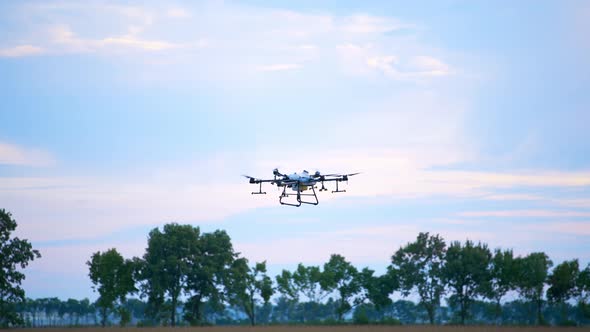 Sunset And Agrocopter