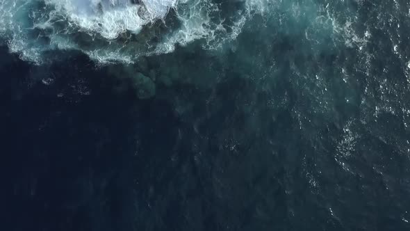 Majestic view of rocky cliff and sea