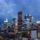 Day to Night City Financial District Skyline Toronto - VideoHive Item for Sale