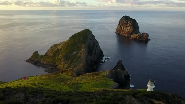 Aerial footage of beautiful coastline