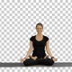 Young woman meditates while practicing yoga, Alpha Channel - VideoHive Item for Sale