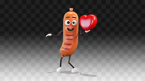 Sausage Dancing With A Heart