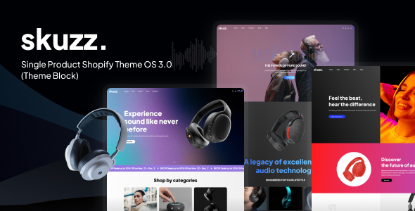 Skuzz - Single Product Shopify Theme OS 3.0 (Theme Block)
