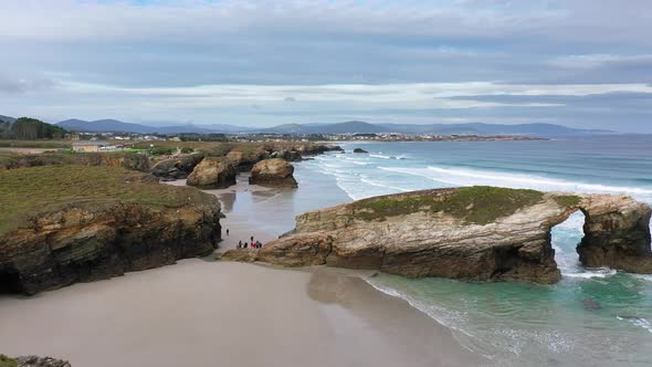 Playa de Las Catedrales in Ribadeo, Galicia, Spain