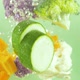 mixed cut vegetables splashing into the water - VideoHive Item for Sale