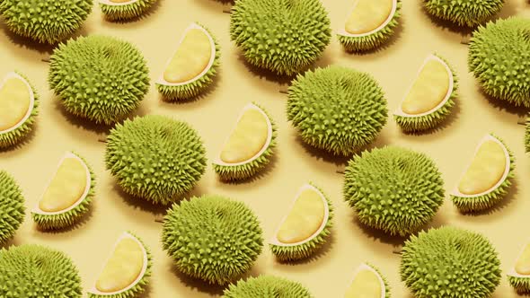 Loop animation of fruit durian