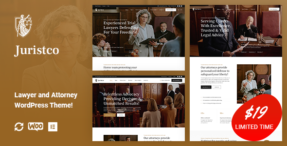 Juristco – Lawyer & Attorney WordPress Theme for Law Firms