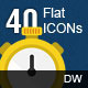 40 Flat Icons (Tools) - GraphicRiver Item for Sale