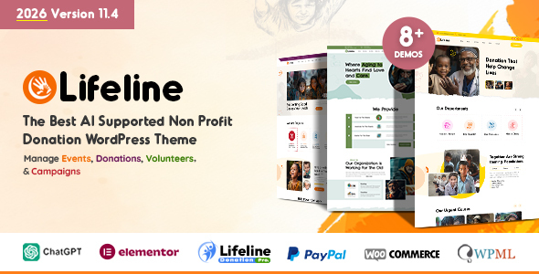 Lifeline - 2026 NGO and Charity WordPress Theme
