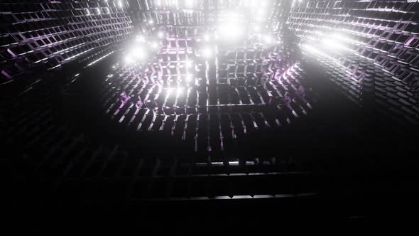 Black And White Steel Net Tunnel Vj Loop HD