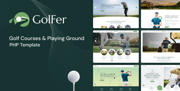 Golfer - Golf Club & Course PHP Template