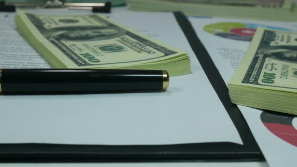 Business Contract And Financial Investments In Dollars