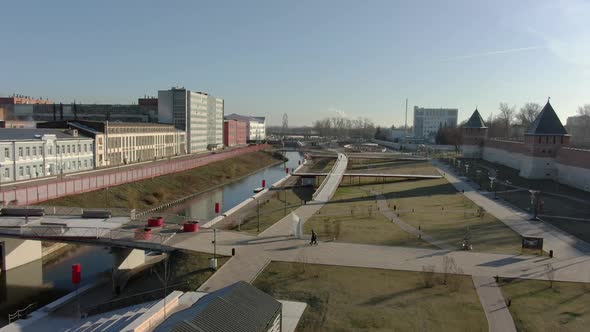 Tula View of the Canal on a Clear Sunny Day