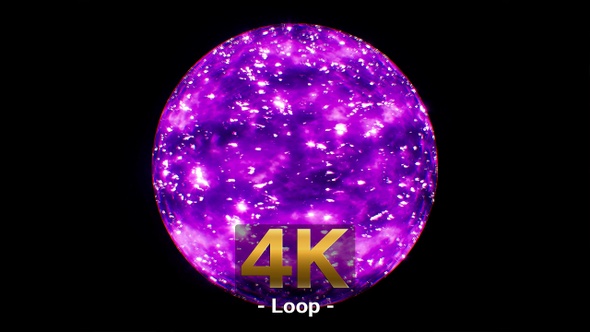 Glowing Purple Fire Orb 4K Loop