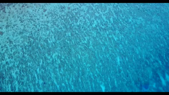 Aerial landscape of exotic coastline beach voyage by blue water with white sand background of a dayo