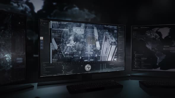 Future Police Pursuit Drone Tracking Tech Scans Modern City Road For Target alt