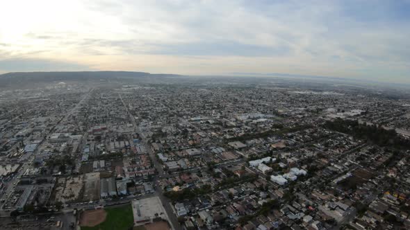 Wilmington Neighborhood Los Angeles California Aerial View