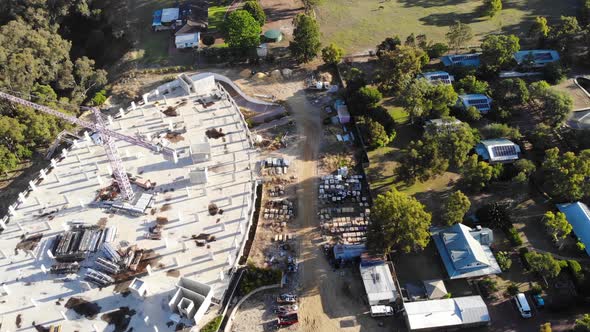 Aerial View of an Construction Area