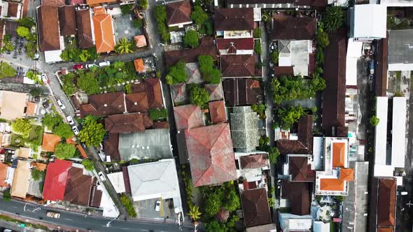 Wonderful Denpasar city drone with houses and rice field footage in Bali. This footage was shot duri