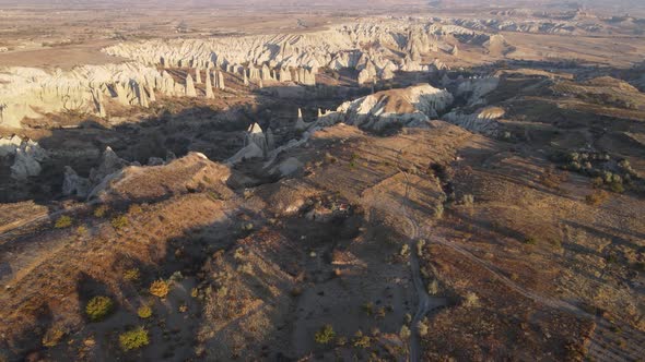 Cappadocia Landscape Aerial View, Turkey, Goreme National Park