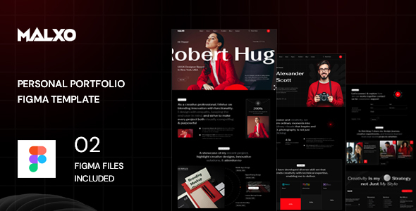Malxo -  Personal Portfolio Figma Template