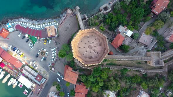 Alanya Castle Alanya Kalesi Aerial View and City Turkey