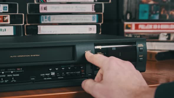 Eject VHS Tape Cassette From VCR Player