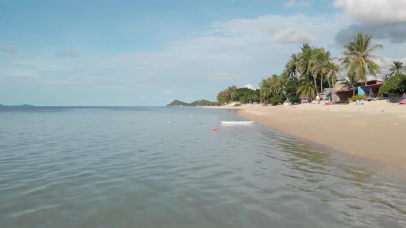 Calm and Serene Beach on Koh Samui Thailand without Tourist Covid 19 Corona