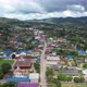 Aerial view from drone of the city of rural village in the mountains - VideoHive Item for Sale