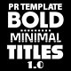 Bold Minimal Titles | MOGRT - VideoHive Item for Sale