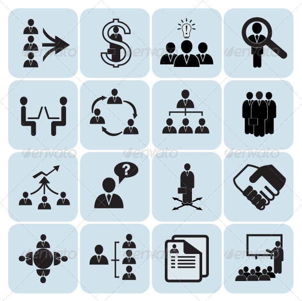 Human Resources and Management Icons