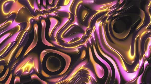 4K Abstract Orange And Pink Wave Background