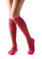 Young woman legs posing with pink striped socks - PhotoDune Item for Sale