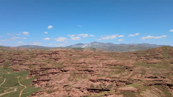 extreme fairy chimneys and landscape drone