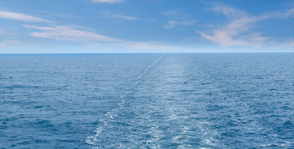 Sea Skyline Behind A ship alt