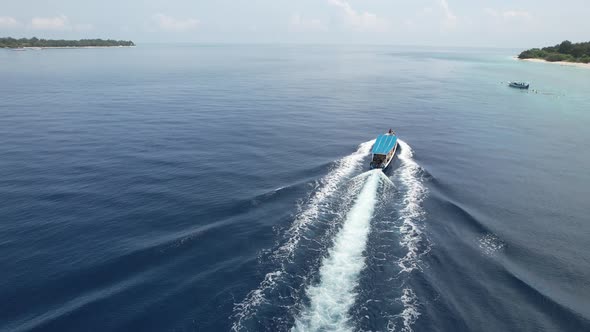 Aerial Boat Bali Island