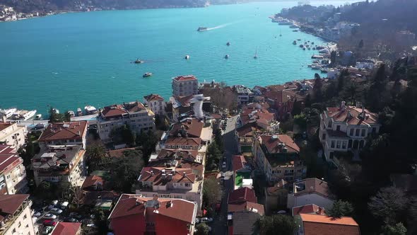 Istanbul Bebek Bosphorus Aerial View 15